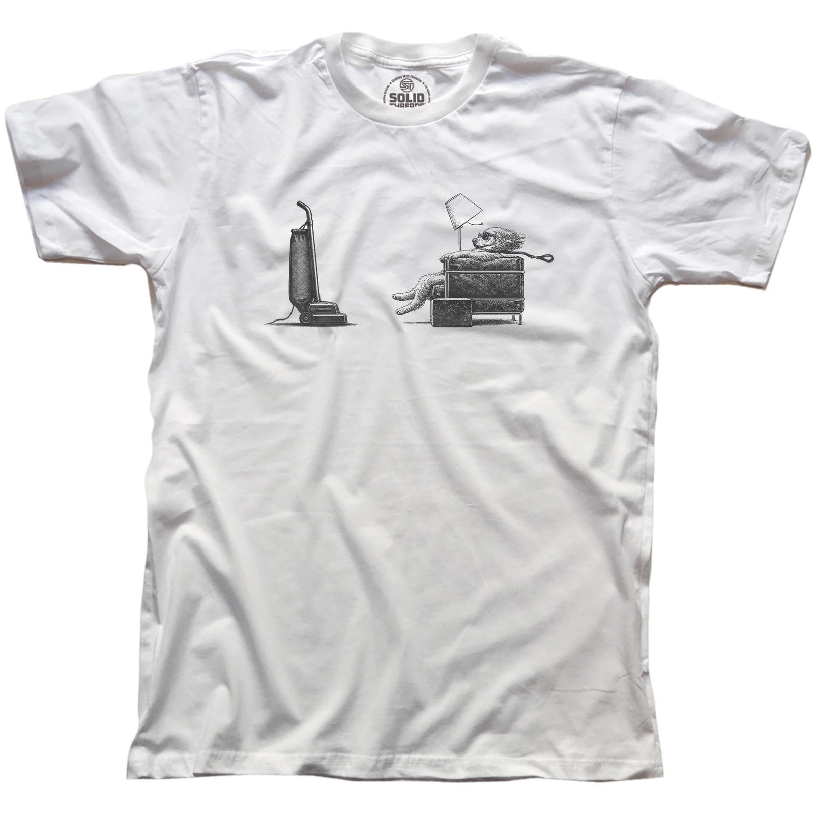 Blown Away Funny Signature T-shirt in White - Front View