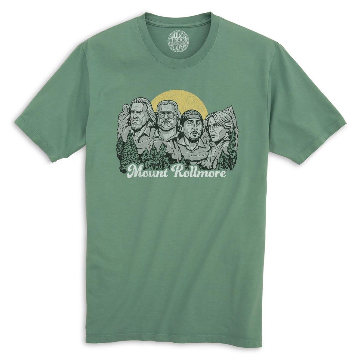 Mount Rollmore Vintage Organic T-shirt in Pine - Front View