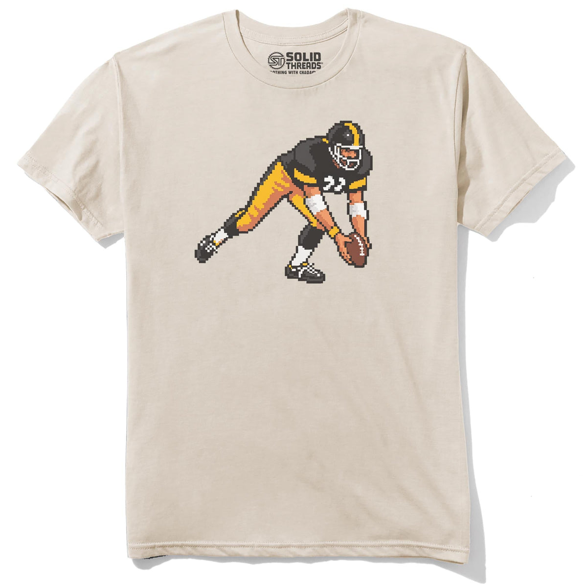 Pittsburgh 16-bit Football Cool Staple T-shirt in Natural - Front View