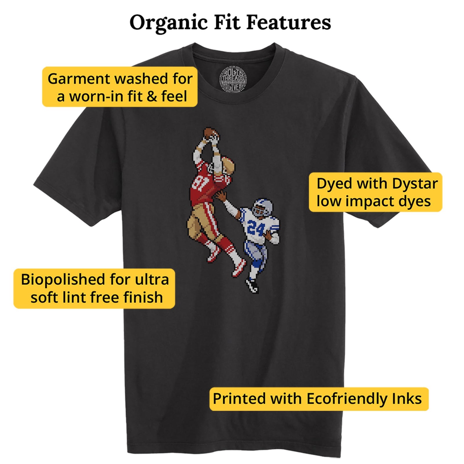 San Francisco 16-Bit Football Organic T-Shirt