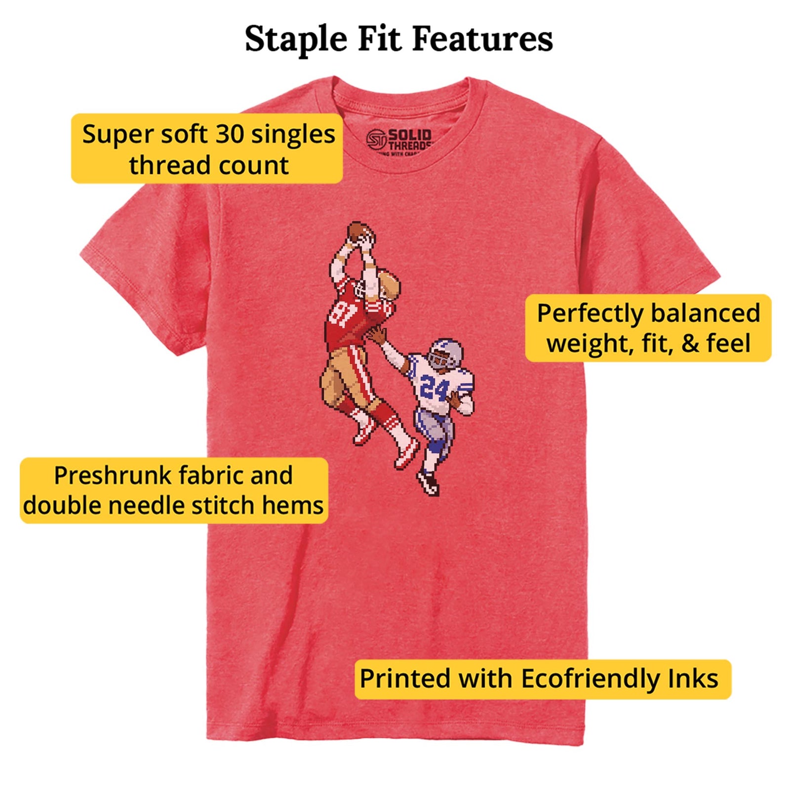 San Francisco 16-Bit Football Staple T-Shirt