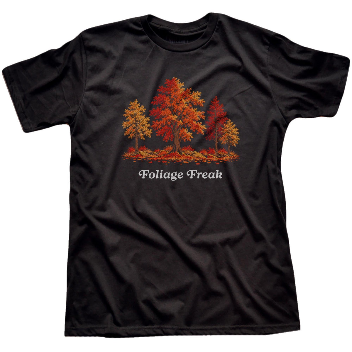 Foliage Freak Funny Signature T-shirt in Black - Front View