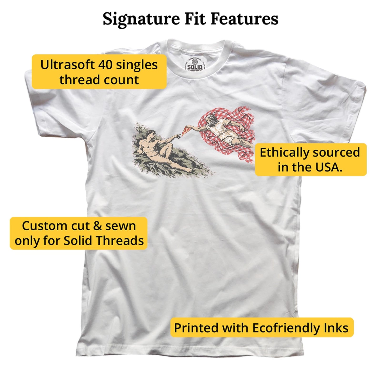 Slice Of Heaven Vintage Signature T-shirt in White - Fit Attributes