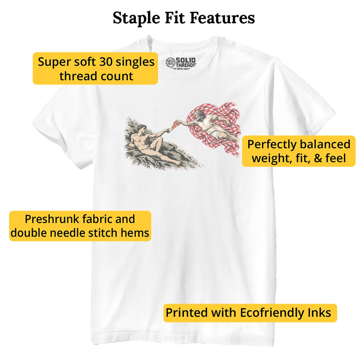 Slice Of Heaven Vintage Staple T-shirt in White - Fit Attributes