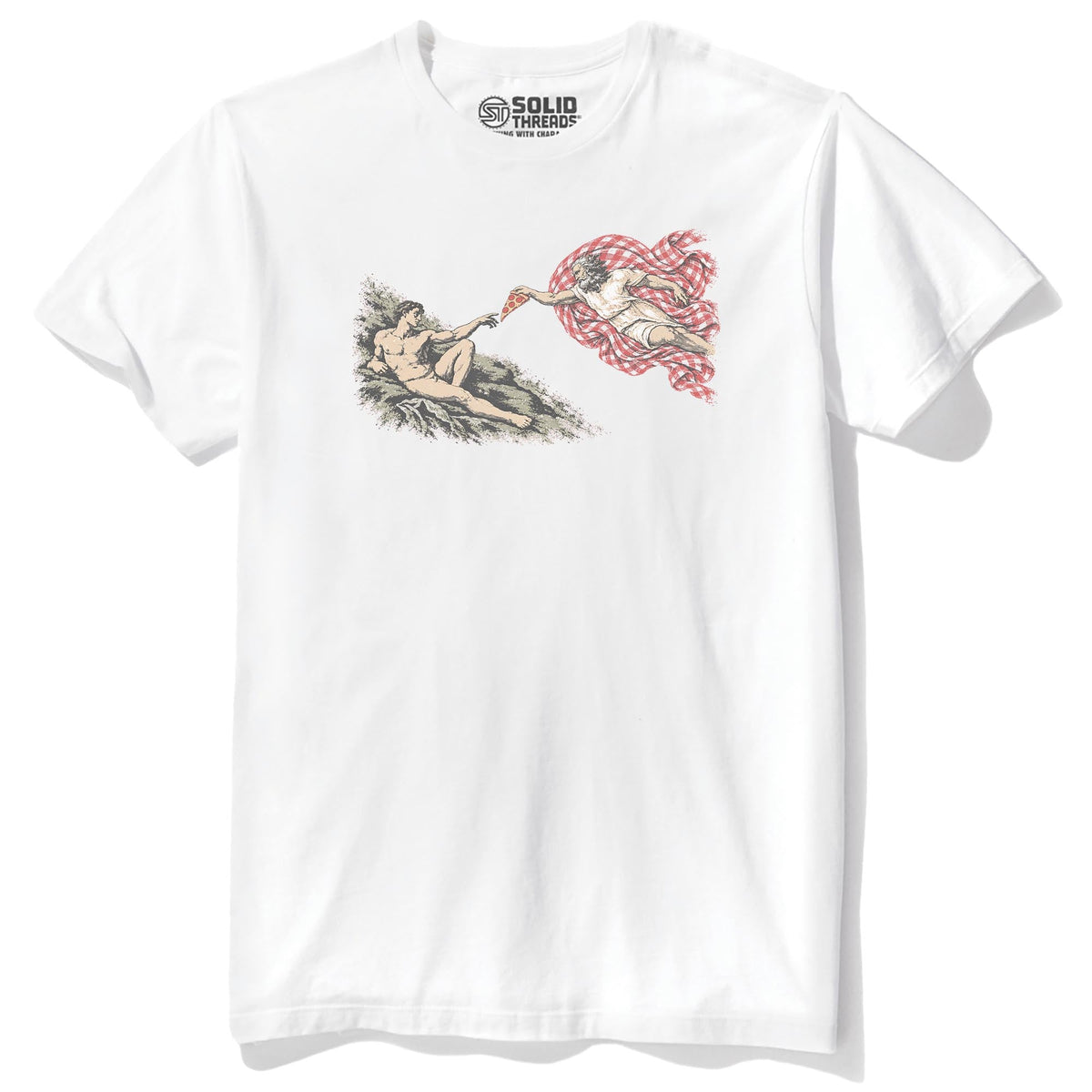 Slice Of Heaven Vintage Staple T-shirt in White - Front View