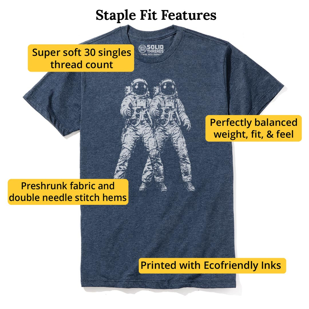 Space Cowboy Vintage Staple T-shirt in Navy Heather - Fit Attributes