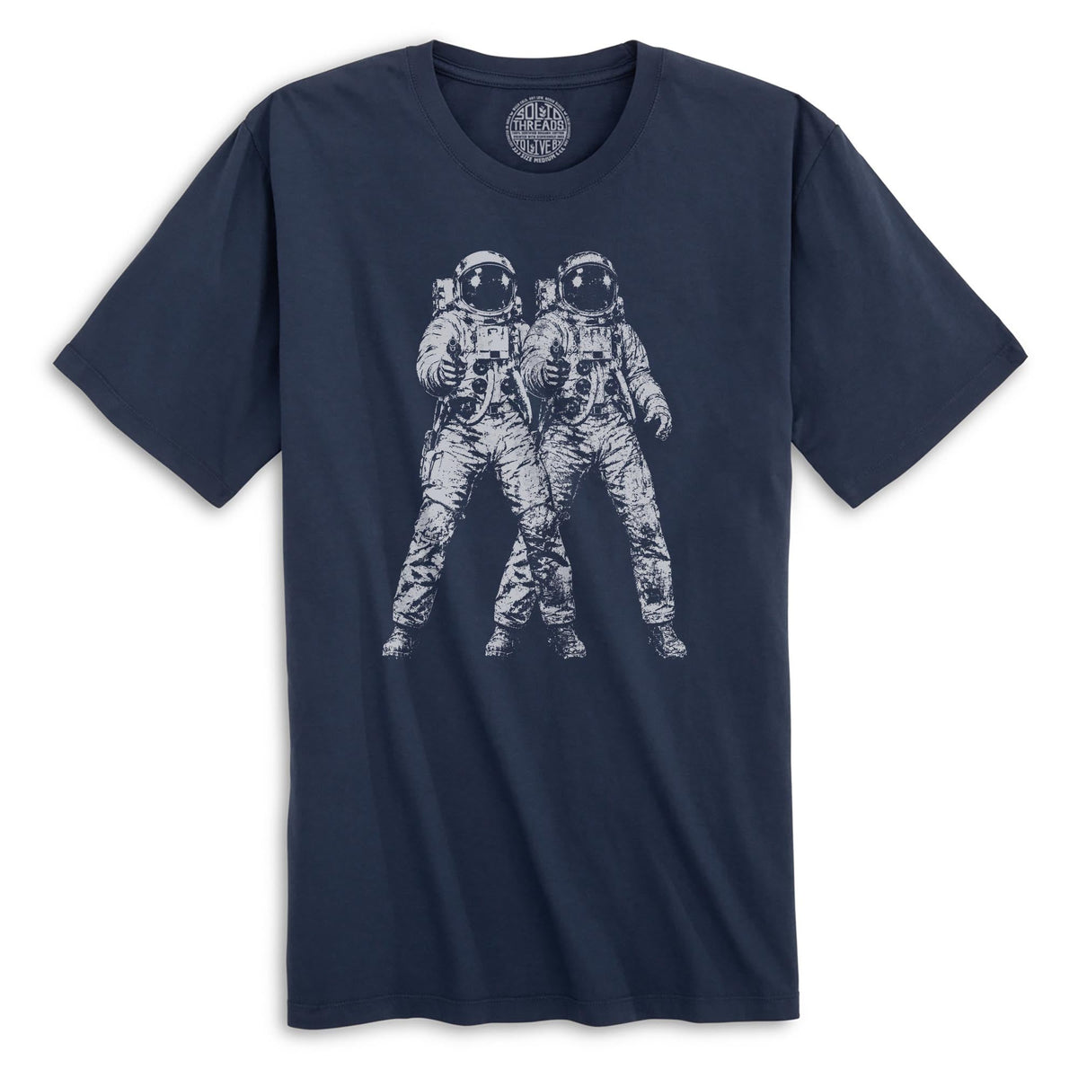 Space Cowboy Vintage Organic T-shirt in Navy - Front View
