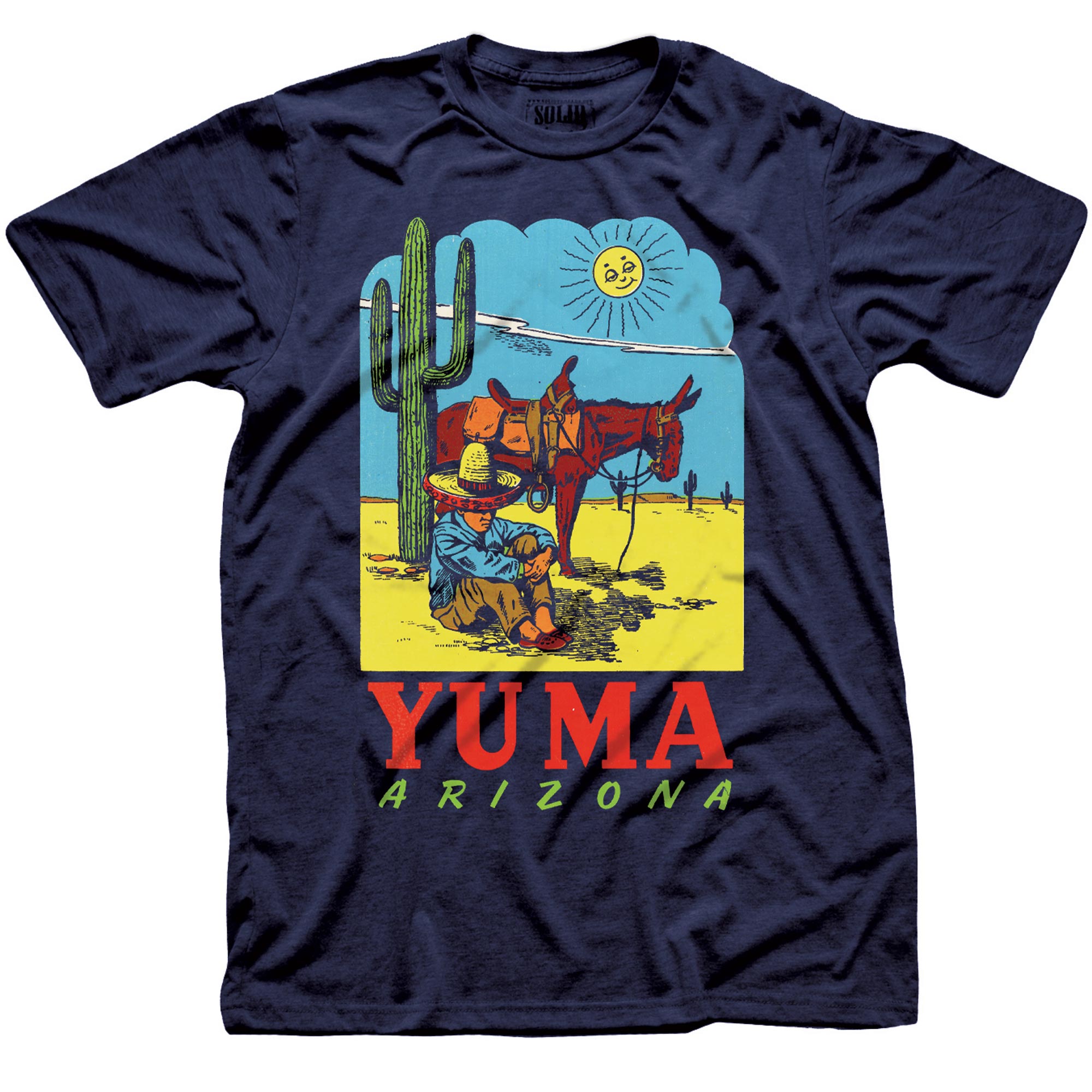 Men's Yuma Arizona Instagram Vintage Graphic T-Shirt | Cool AZ Cactus Tee | Solid Threads