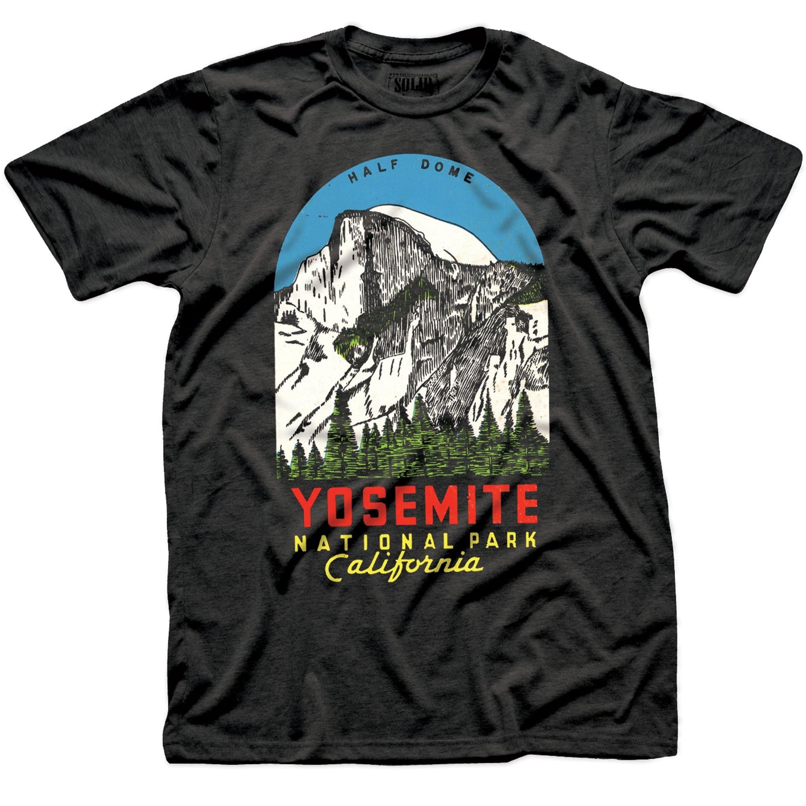 Men's Yosemite Vintage Graphic T-Shirt | Cool CA National Park Tee | Solid Threads