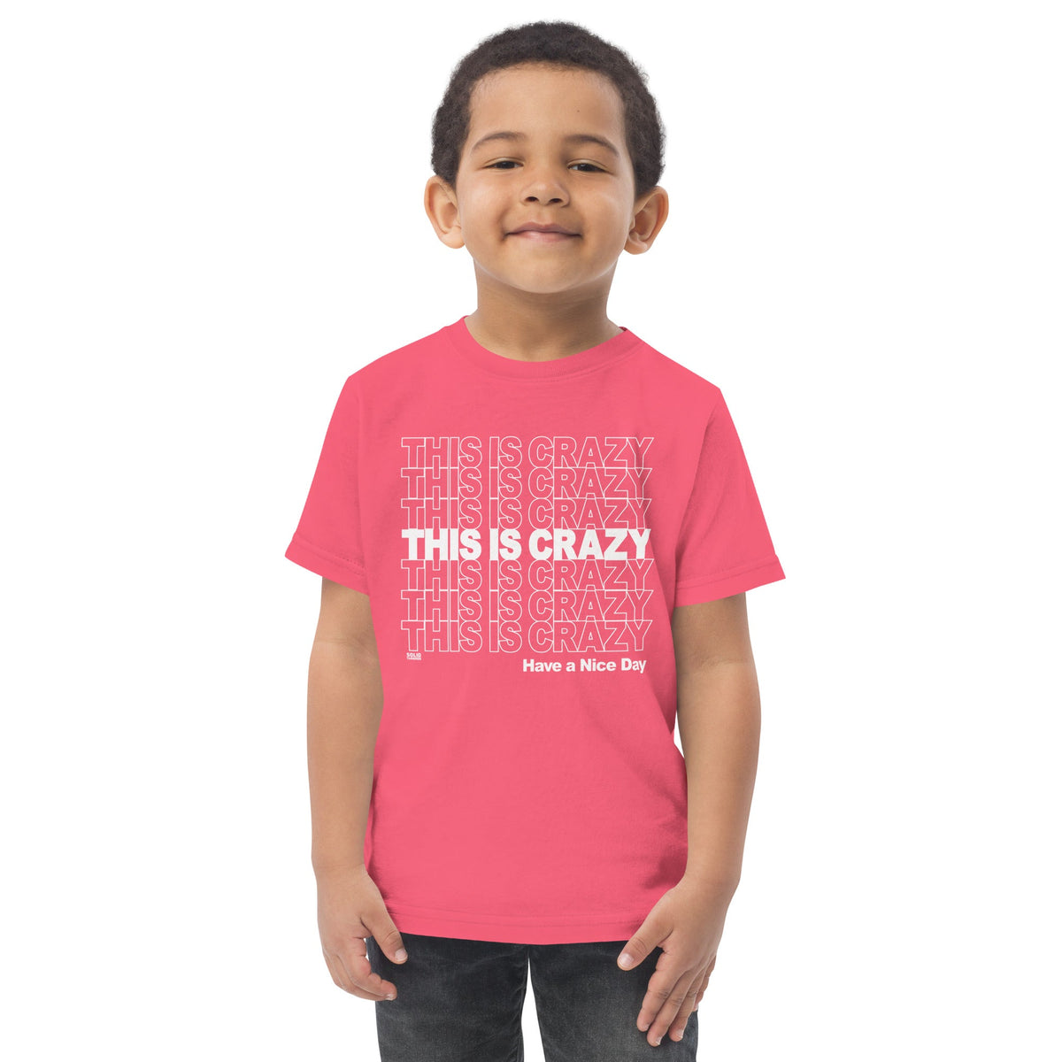 Toddler's This Crazy Retro Extra Soft T-Shirt | Funny Lampoons Vacation Tee On Model | Solid Threads