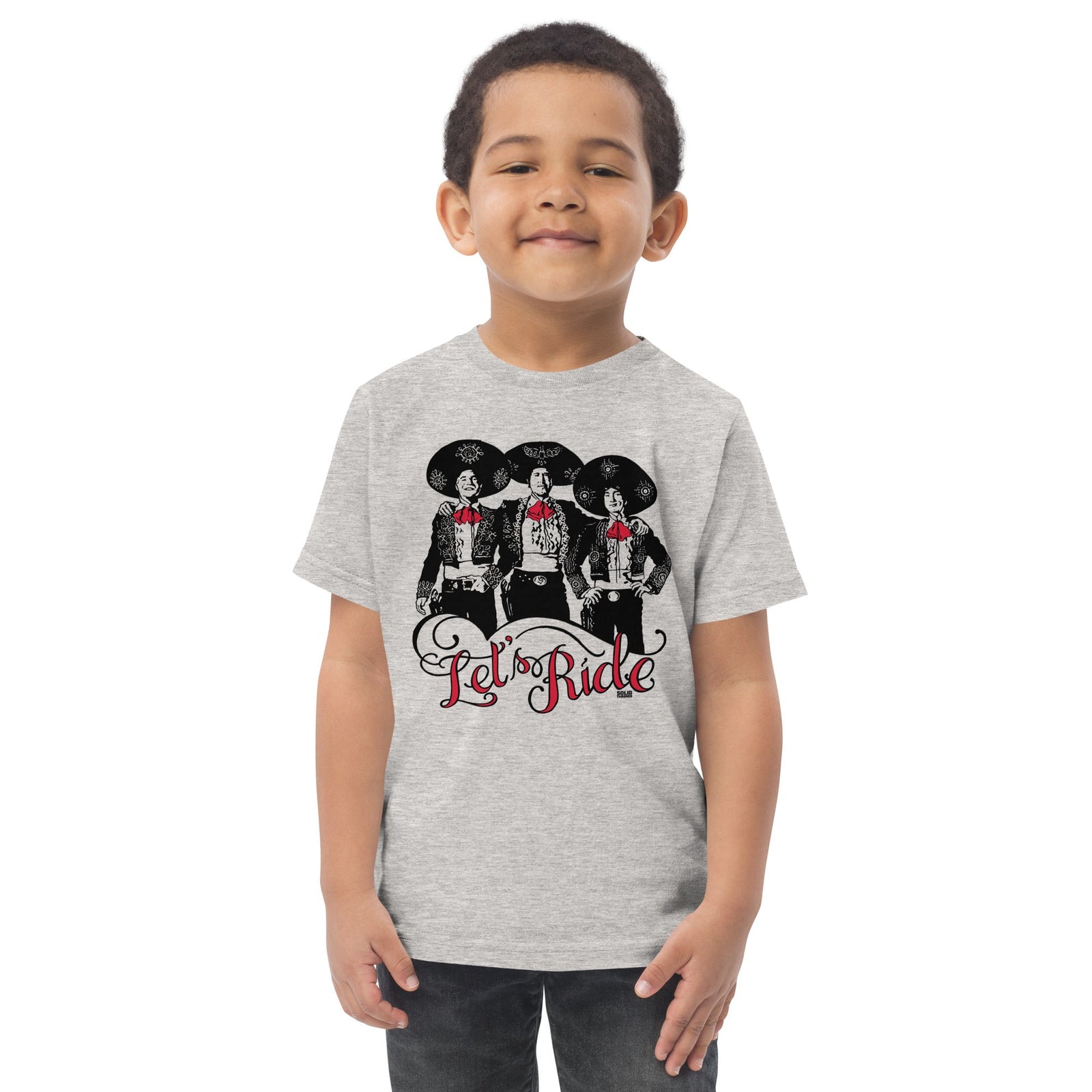 Toddler's Let's Ride Retro Extra Soft T-Shirt | Cool Western 80S Movie Tee | Solid Threads