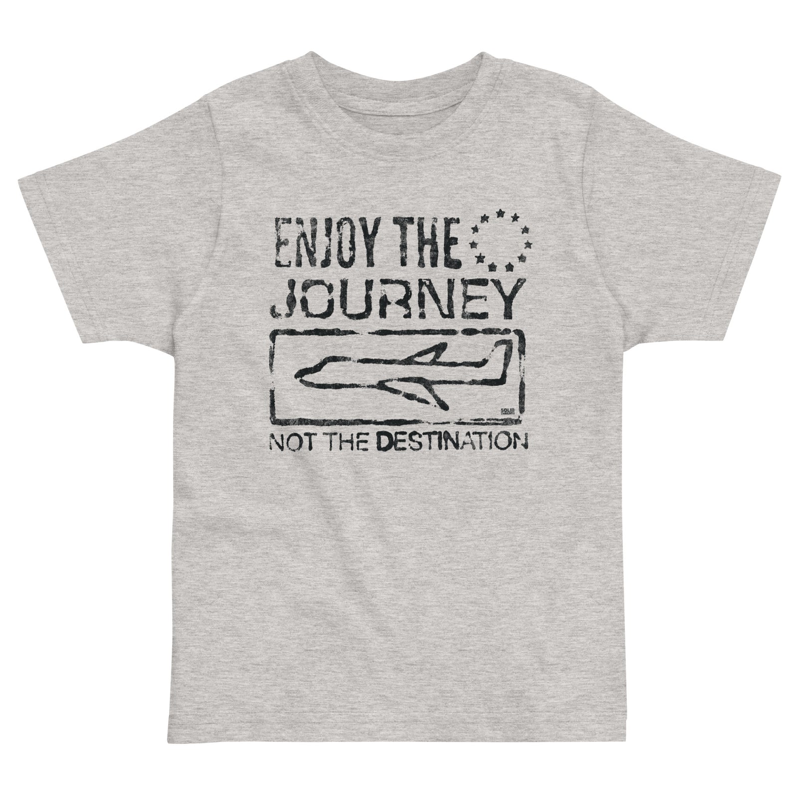 Youth Enjoy Journey Cool Airplane Extra Soft T-Shirt | Cute Travel Kids Tee | Solid Threads