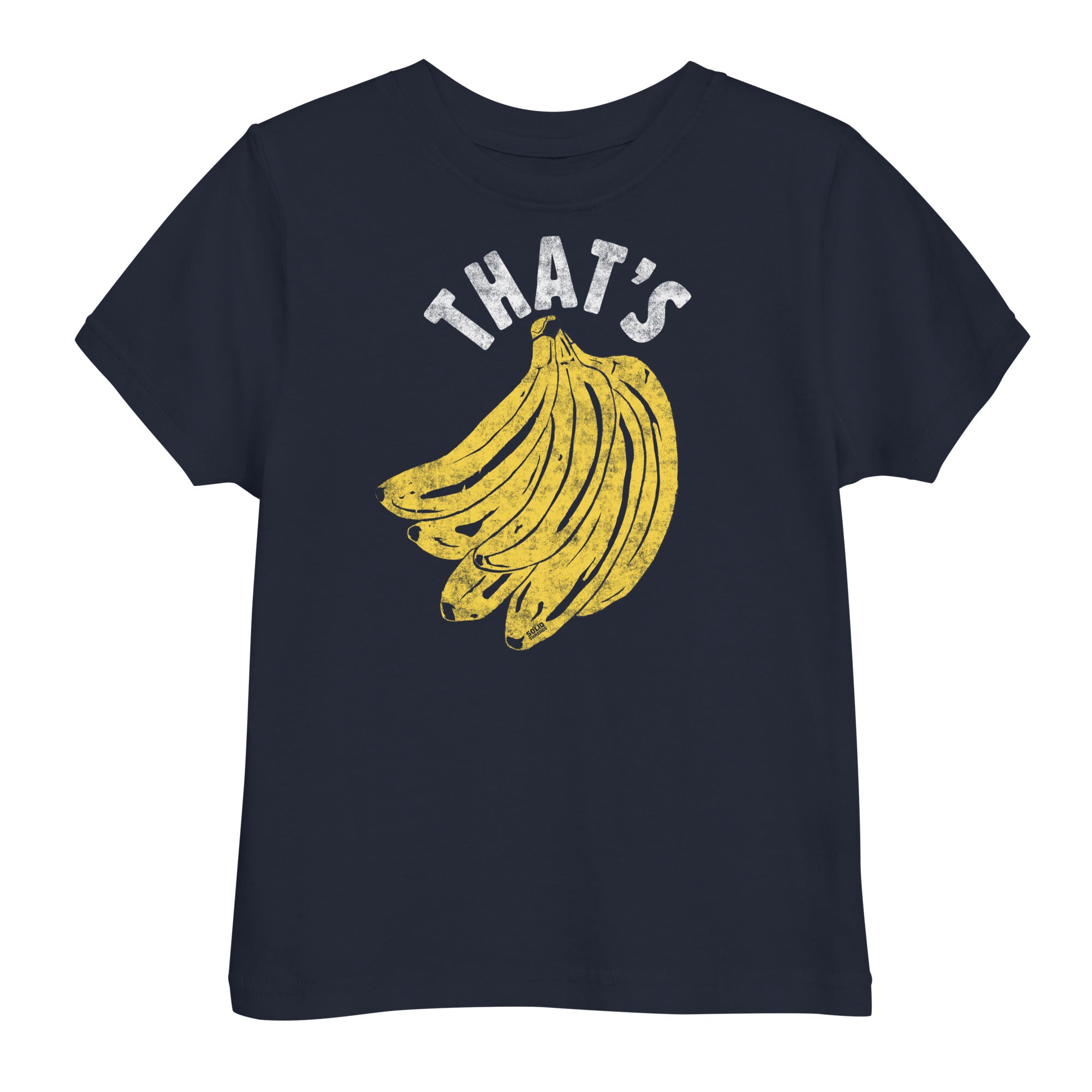 Toddler's That's Bananas Retro Vegan Extra Soft T-Shirt | Funny Fruit Tee | Solid Threads