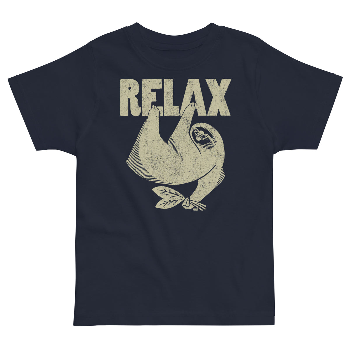Toddler&#39;s Relax Retro Graphic T-Shirt | Funny Sloth Tee | Solid Threads
