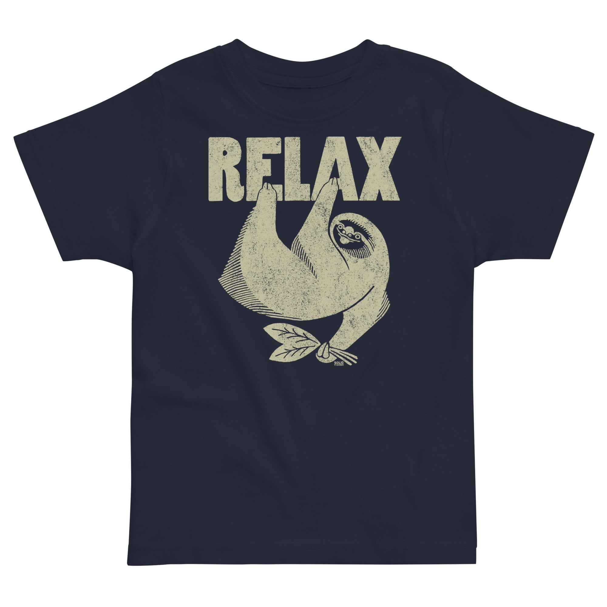 Toddler's Relax Retro Graphic T-Shirt | Funny Sloth Tee | Solid Threads