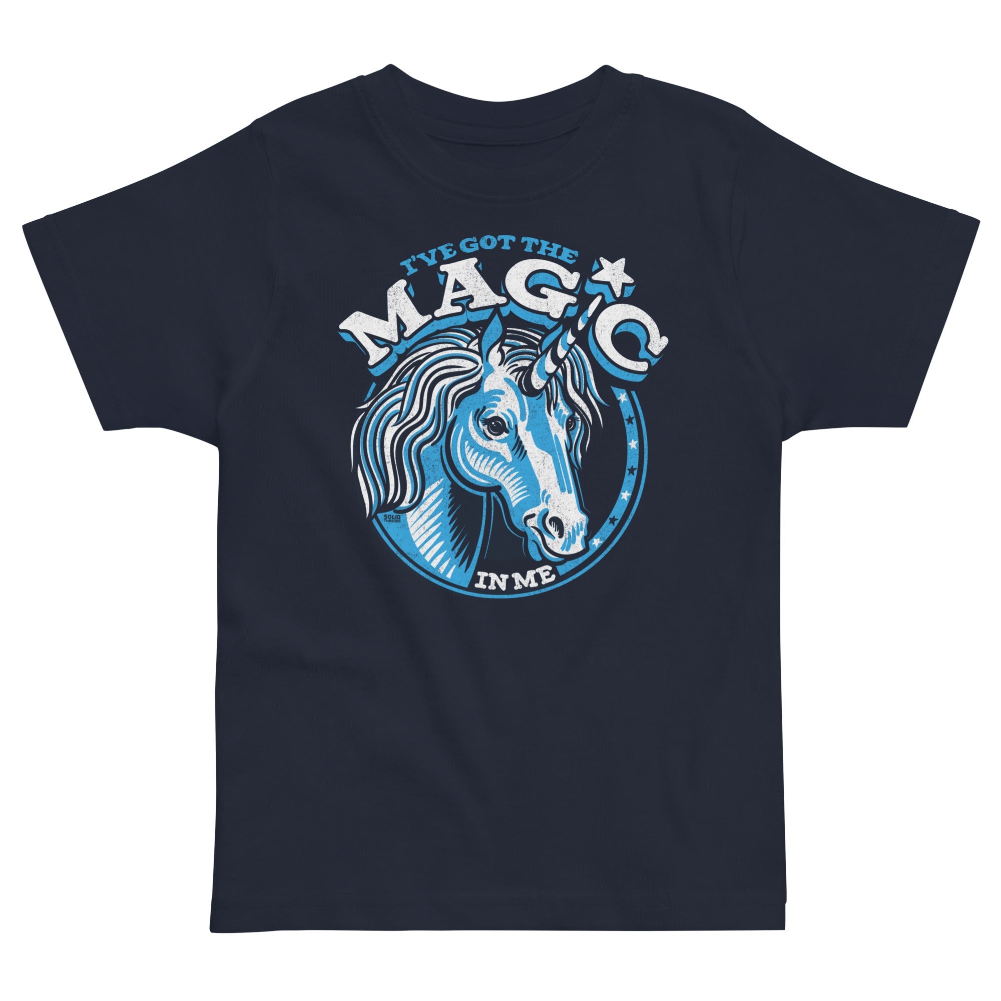 Toddler's Magic In Me Retro Animal Extra Soft T-Shirt | Funny Unicorn Tee | Solid Threads