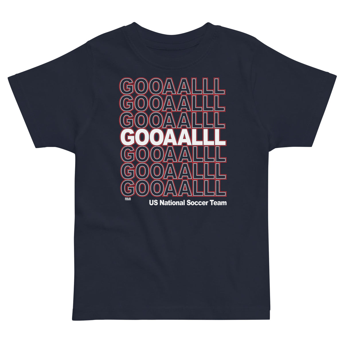 Toddler&#39;s Gooaalll Cool Futbol is Life Extra Soft T-Shirt | Cute Soccer Tee | Solid Threads