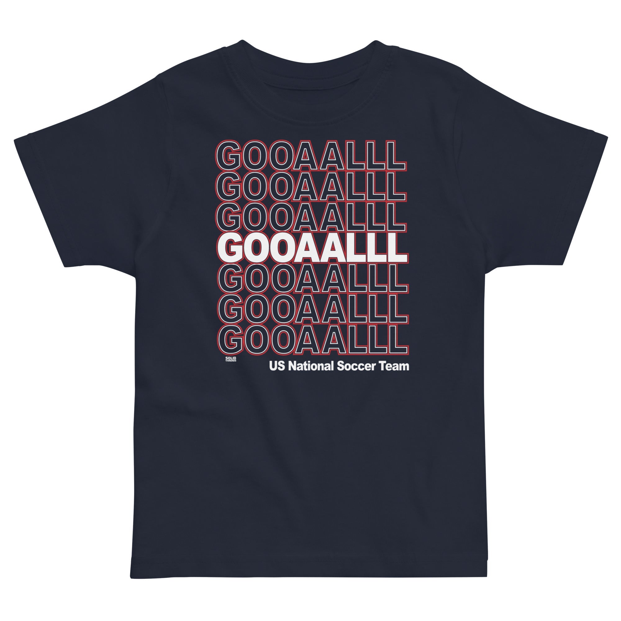 Toddler's Gooaalll Cool Futbol is Life Extra Soft T-Shirt | Cute Soccer Tee | Solid Threads