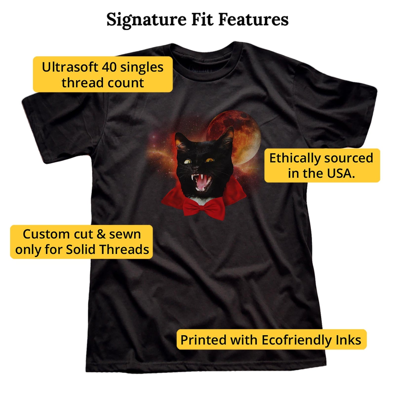 Catula Funny Signature T-shirt in Black - Fit Attributes