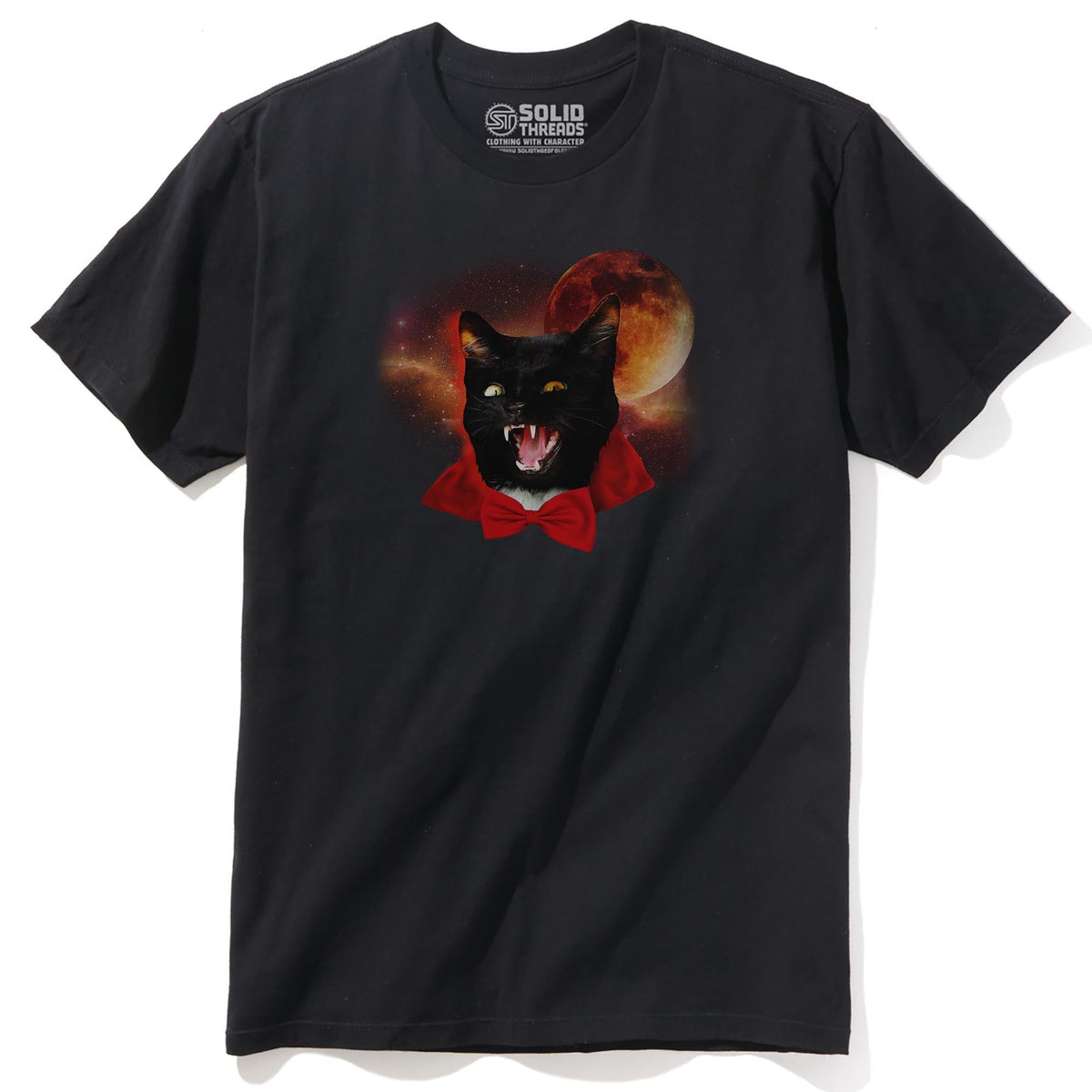 Catula Funny Staple T-shirt in Black - Front View