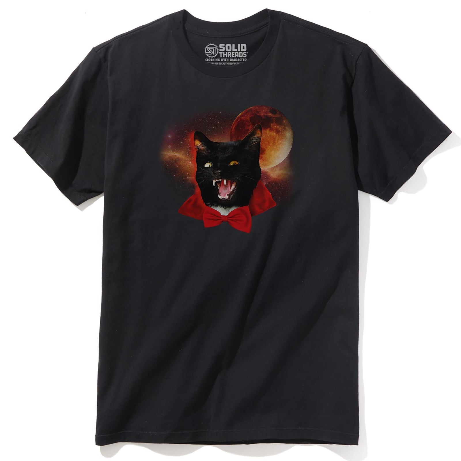 Catula Funny Staple T-shirt in Black - Front View