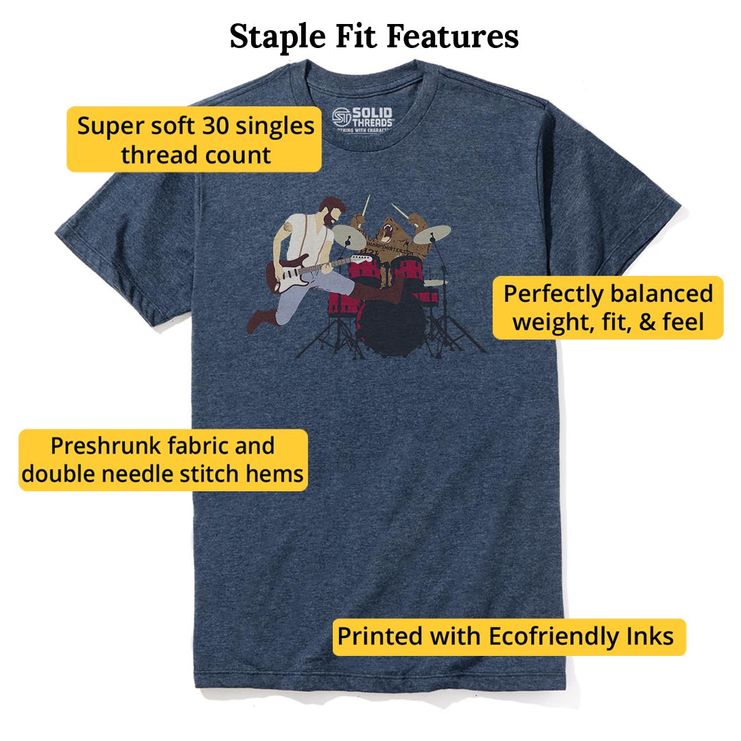 Rock Stars Cool Staple T-shirt in Navy Heather - Fit Attributes