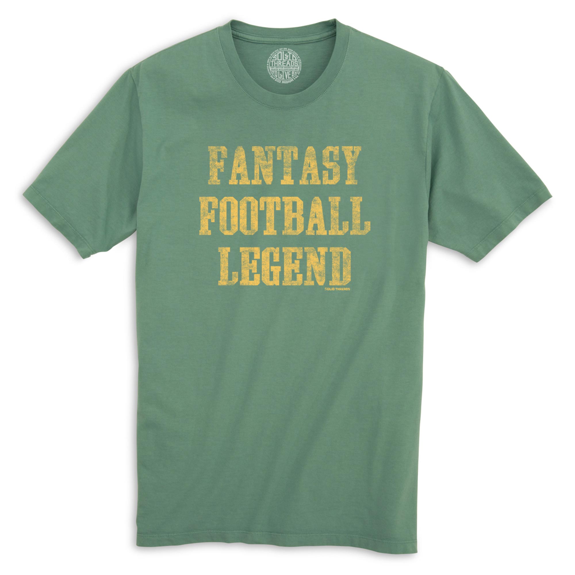Men's Fantasy-Football-Legend Vintage Organic Cotton T-Shirt | Funny Sports Tee | Solid Threads