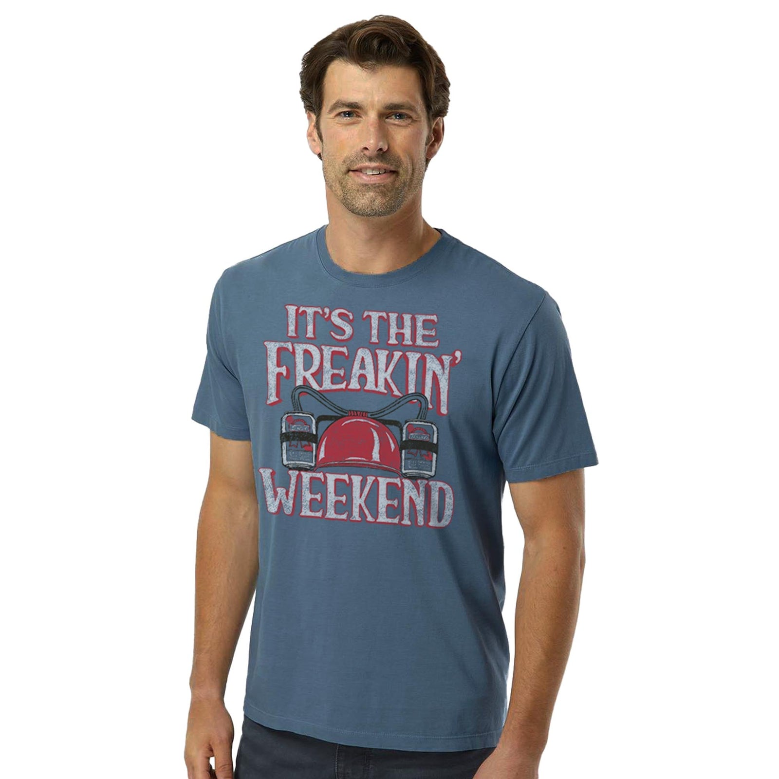 It's The Freakin Weekend Vintage Organic Cotton T-shirt | Funny Partying   Tee | Solid Threads