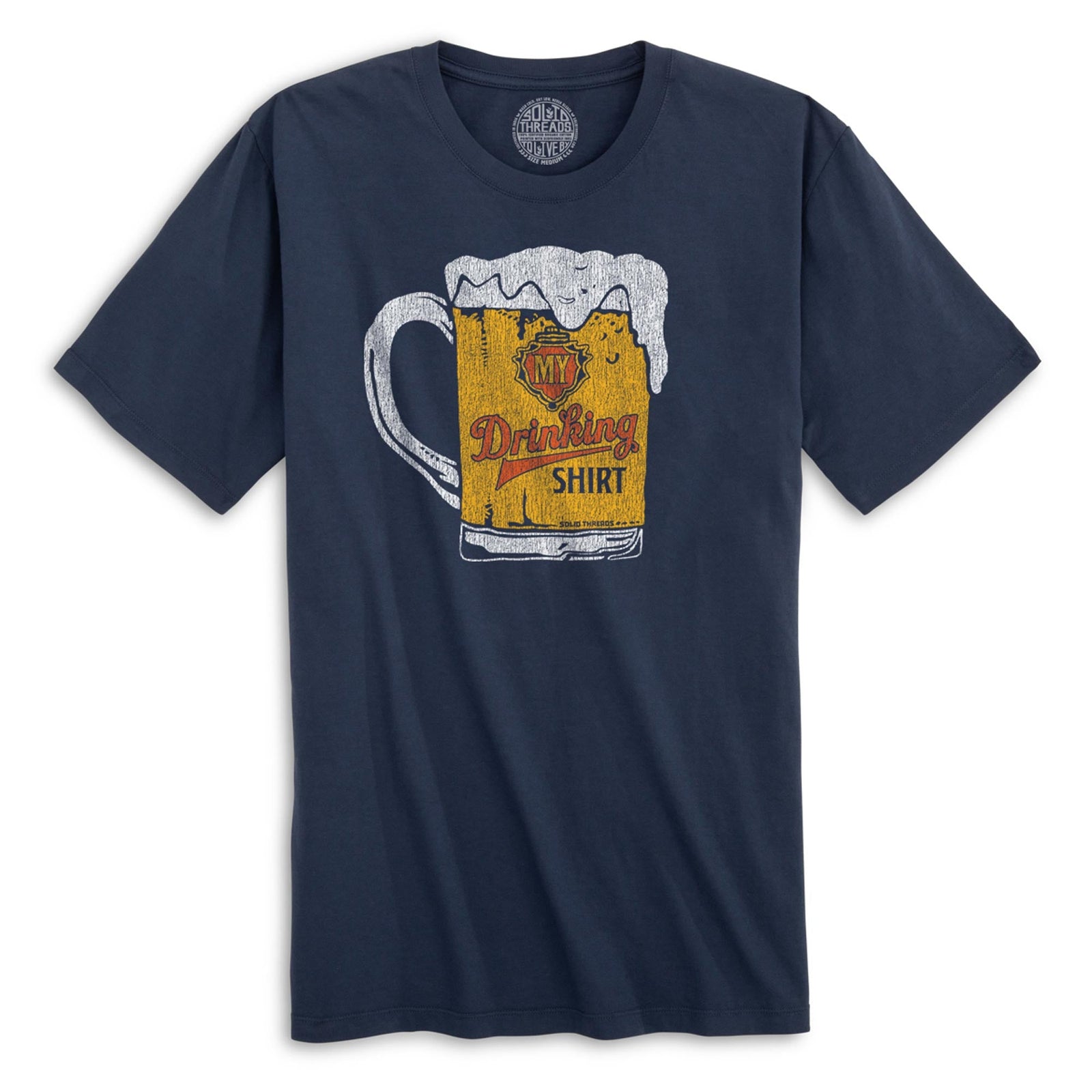 My Drinking Shirt Retro Organic Cotton T-shirt | Funny Pints   Tee | Solid Threads