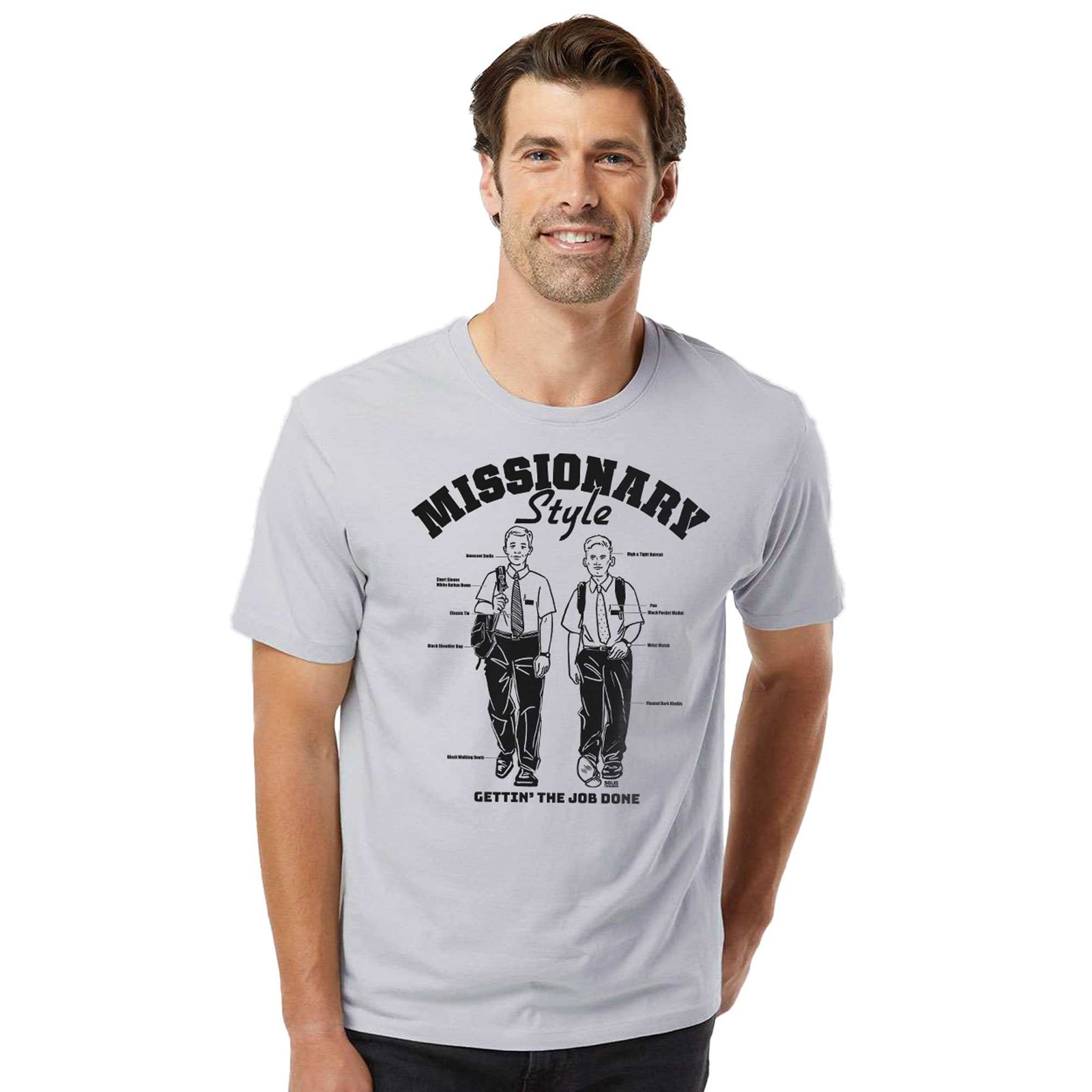 Missionary Style Vintage Organic Cotton T-shirt | Funny Sex    Tee | Solid Threads