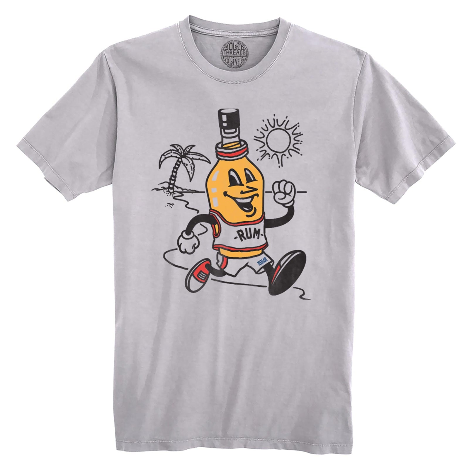 Rum Runner Vintage Organic Cotton T-shirt | Funny Drinking Pun  Tee | Solid Threads