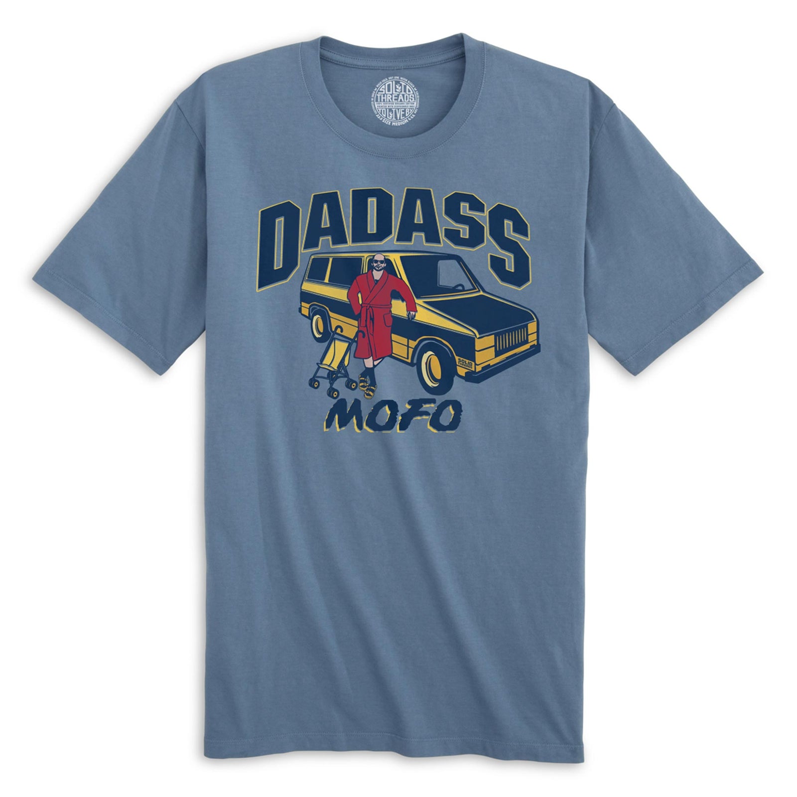 Dadass Vintage Organic Cotton T-shirt | Funny Parenting   Tee | Solid Threads