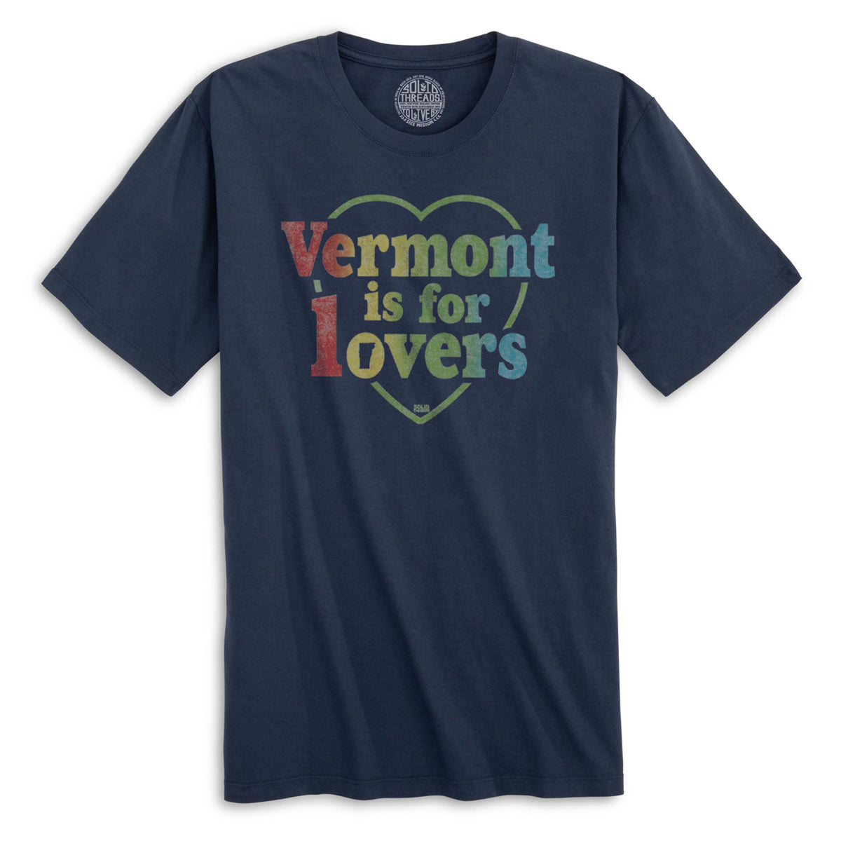 Vermont Is For Lovers Cool Organic Cotton T-shirt | Vintage Green Mountain State Tee | Solid Threads