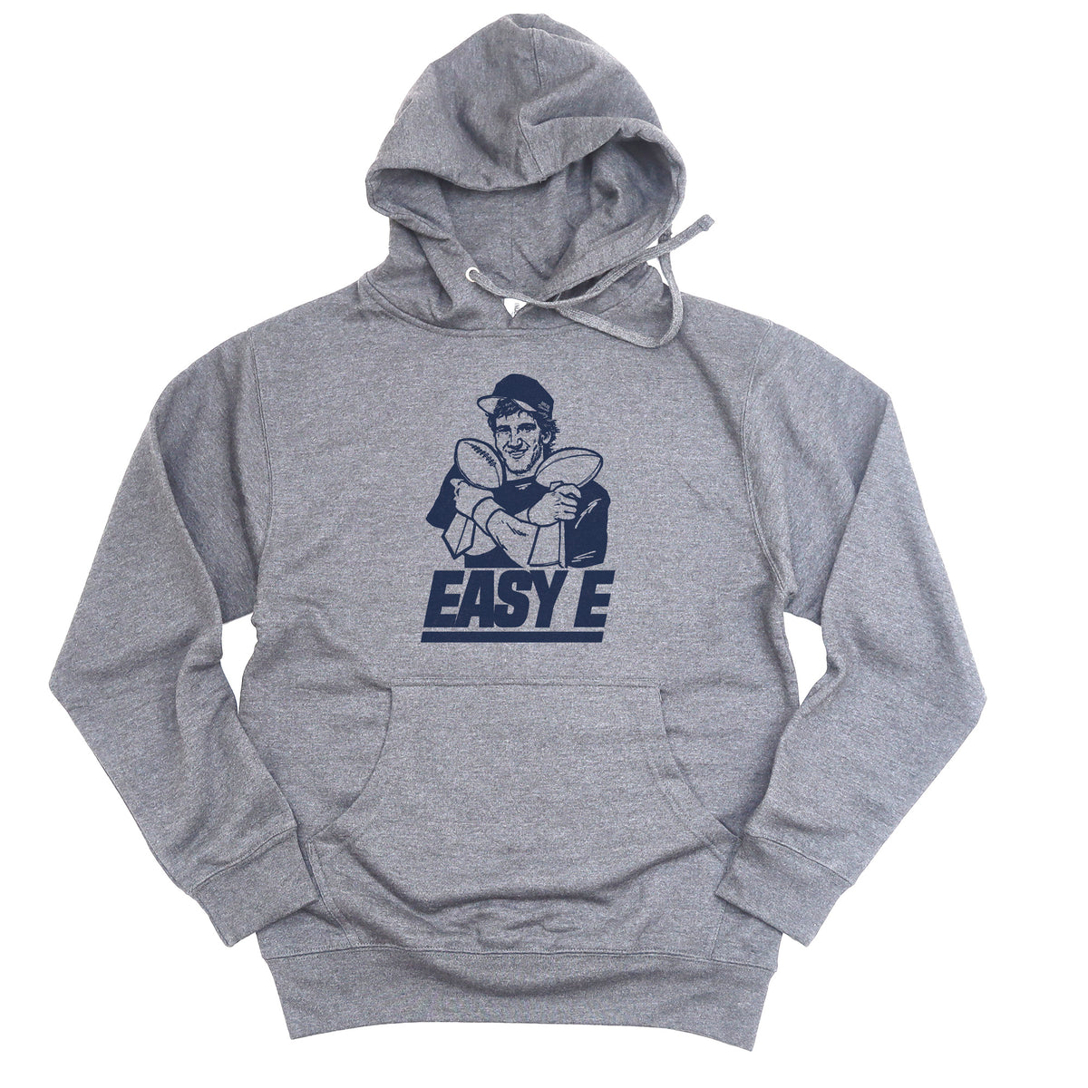 Easy E Retro Sports Graphic Fleece | Funny NY Giants Triblend Midweight Hoodie | SOLID THREADS