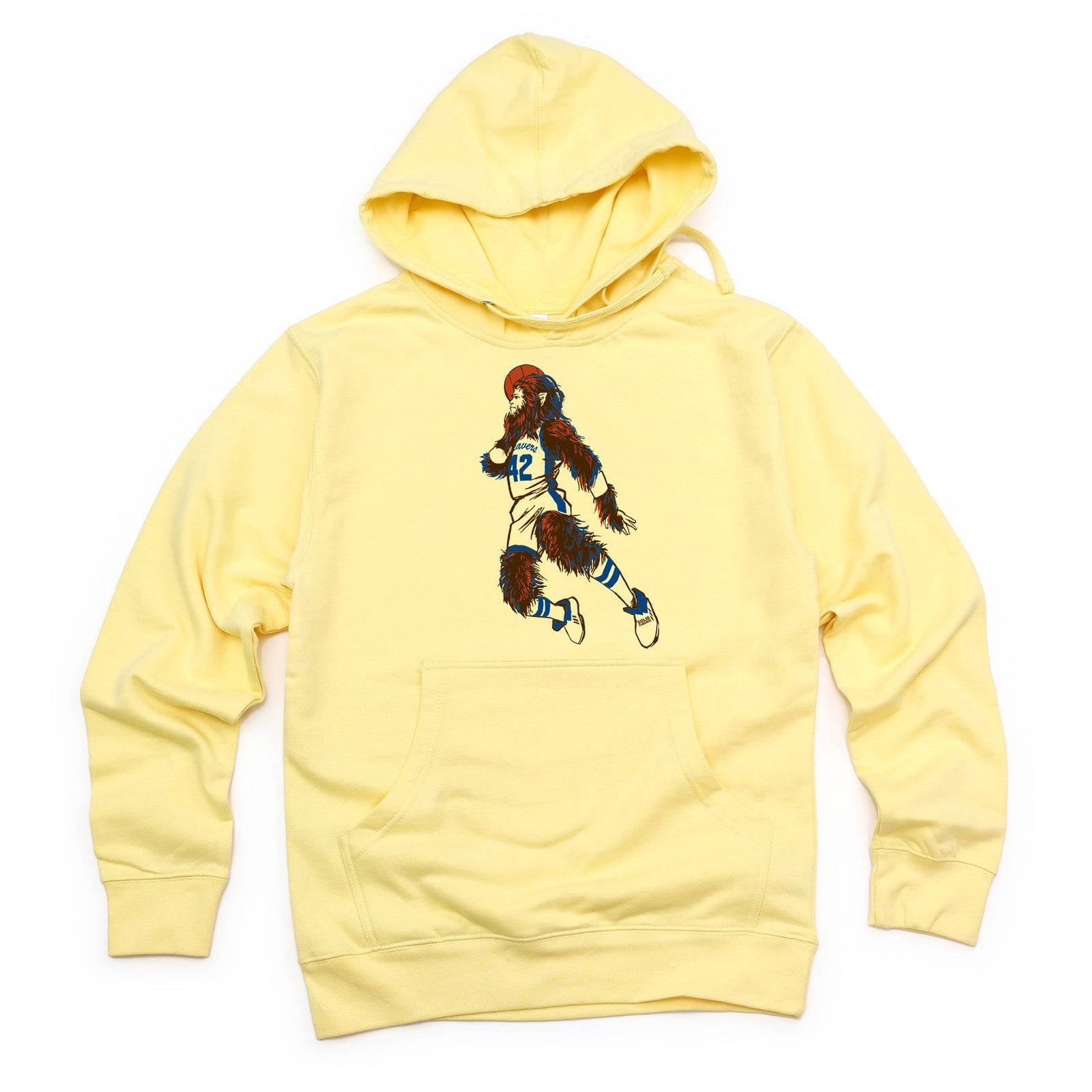 Teen Wolf Cool 80s Movie Graphic Fleece | Retro Michael J. Fox Yellow Midweight Hoodie | SOLID THREADS