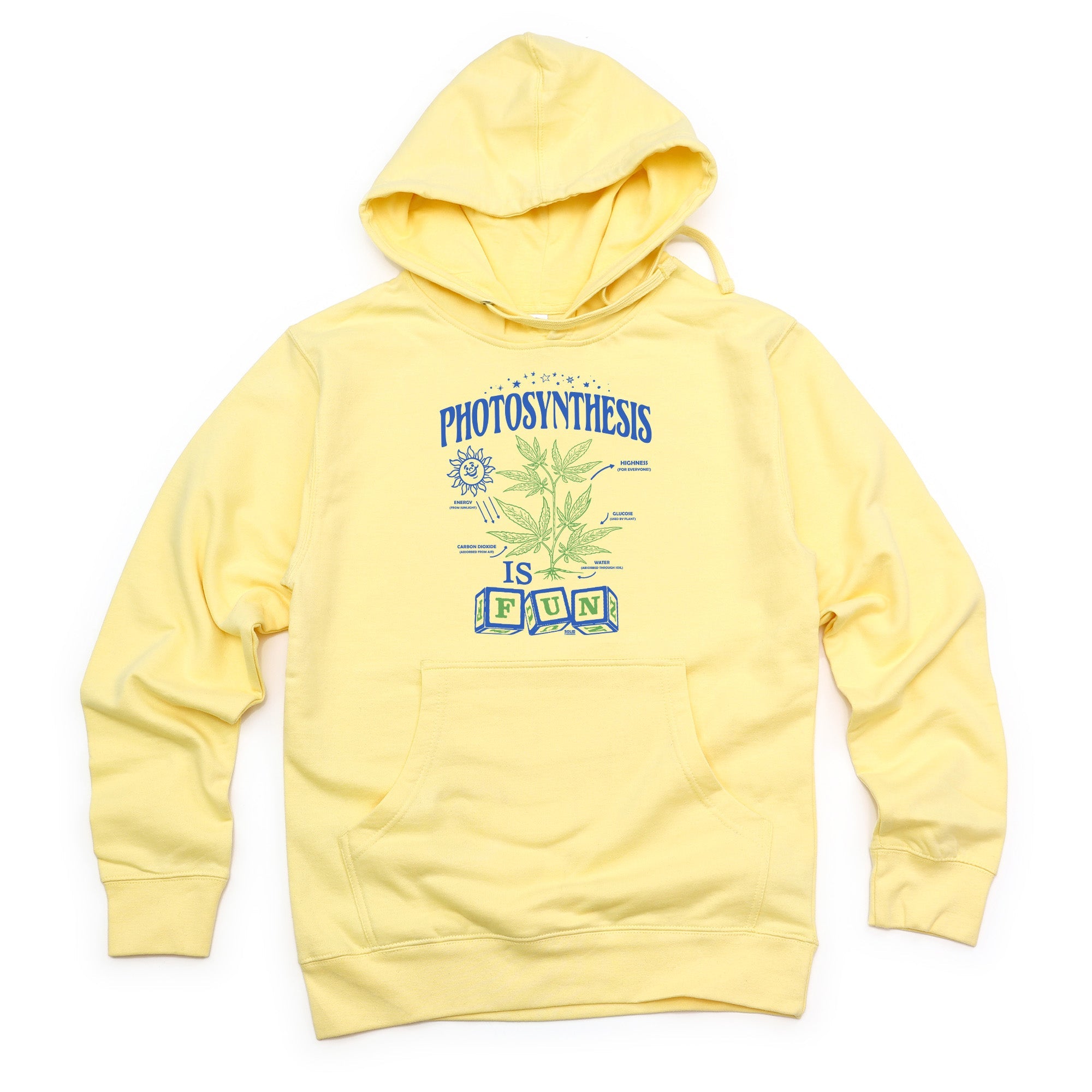 Photosynthesis is Fun Vintage Graphic Fleece | Funny Marijuana Triblend Midweight Hoodie | SOLID THREADS