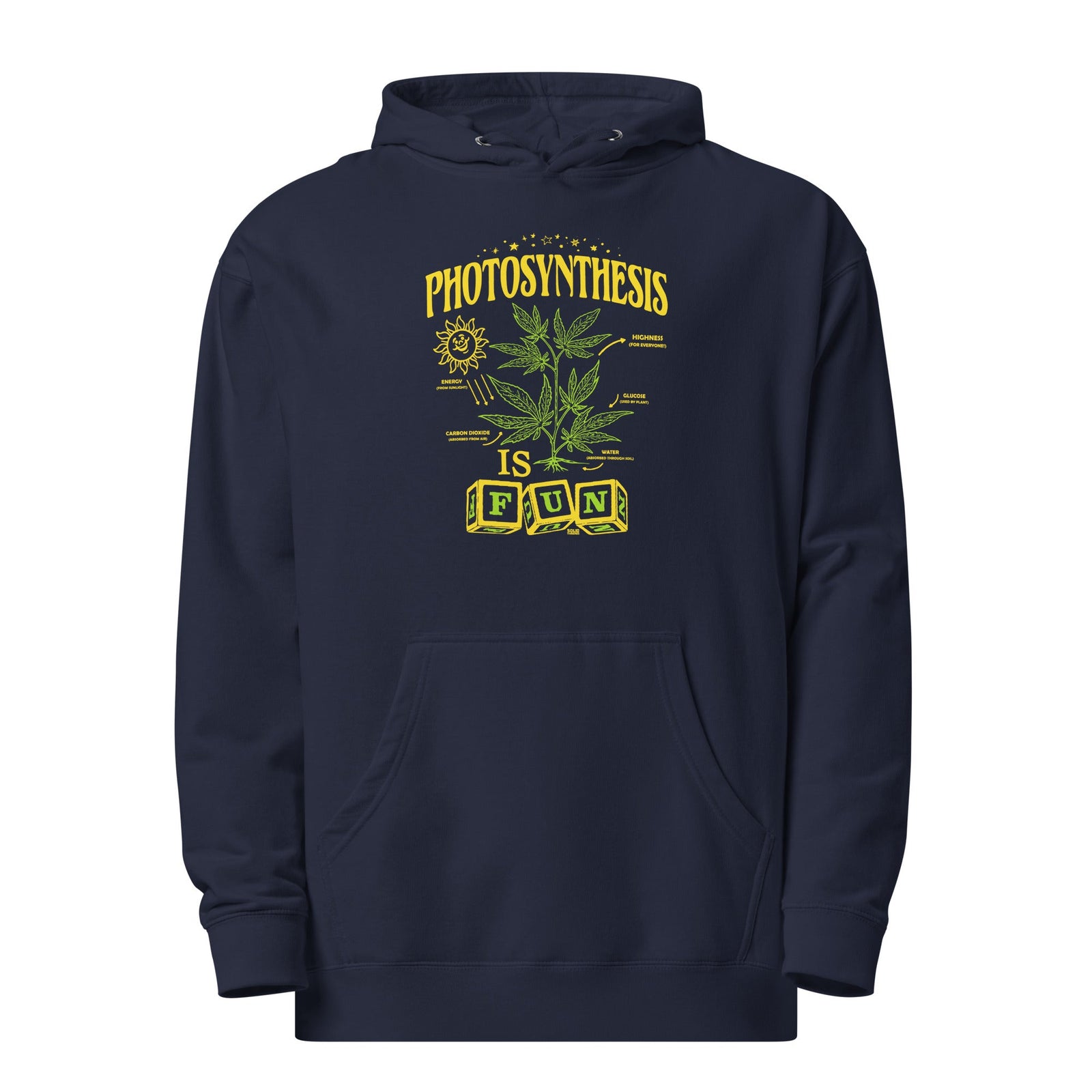 Photosynthesis is Fun Vintage Graphic Fleece | Funny Marijuana Triblend Midweight Hoodie | SOLID THREADS