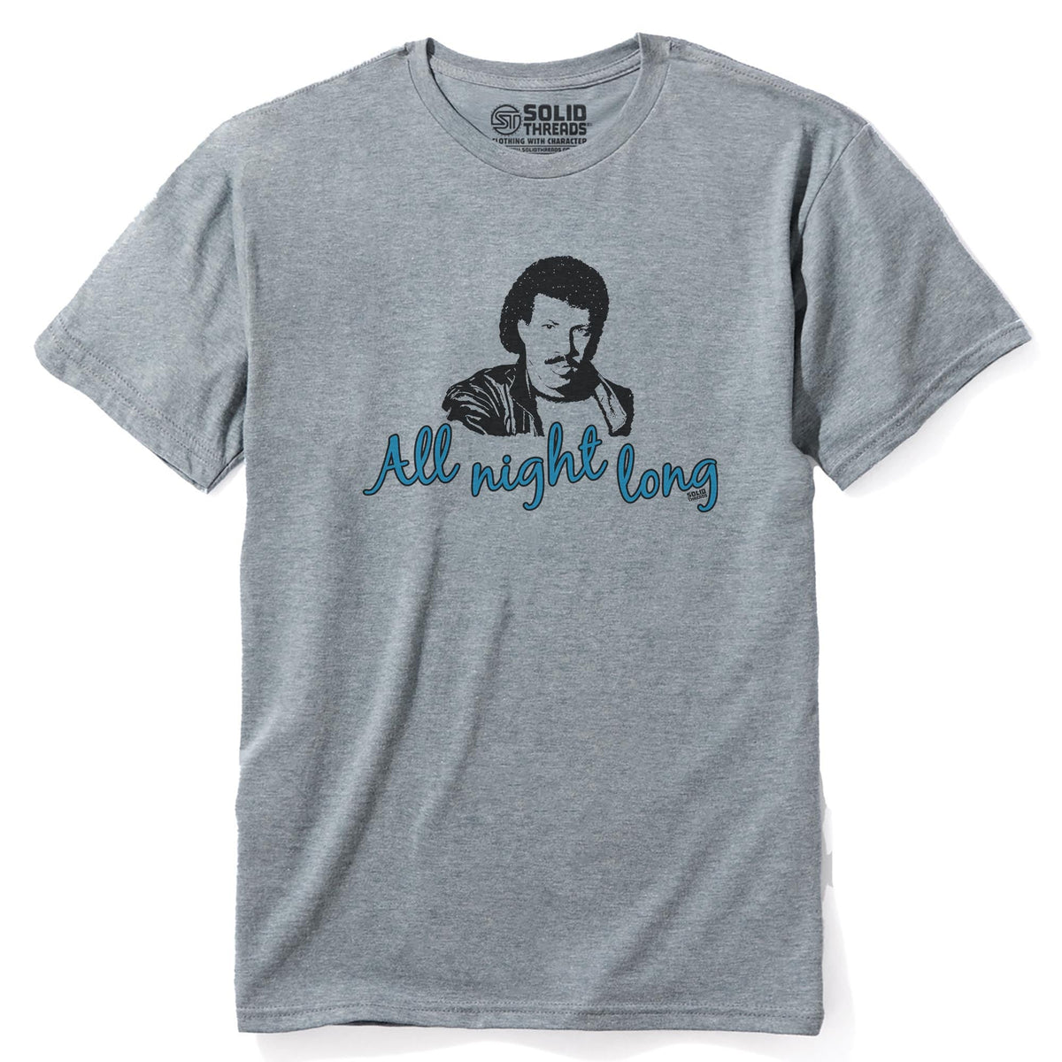 All Night Long Vintage Staple T-shirt in Ash Heather - Front View
