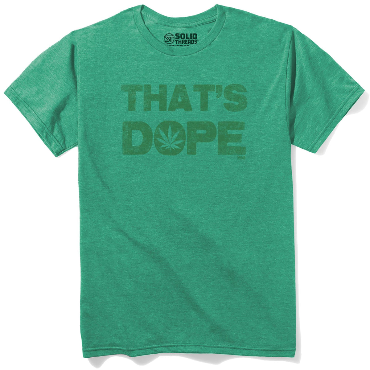 That's Dope Cool Staple T-shirt in Kelly Heather - Front View