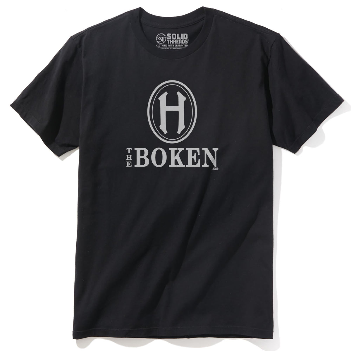 The Boken Cool Staple T-shirt in Black - Front View