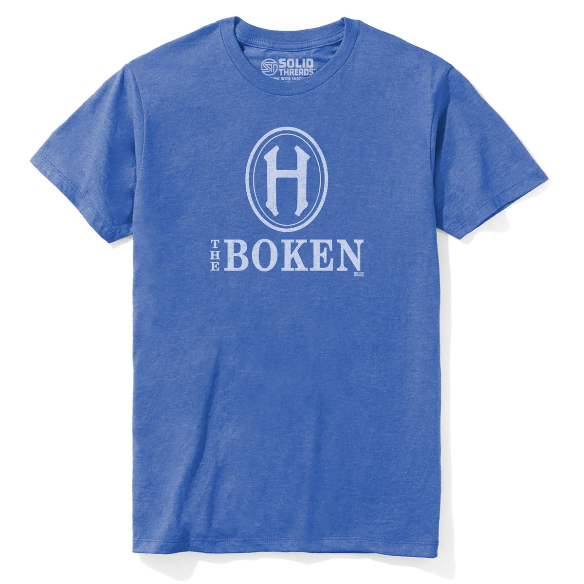 The Boken Cool Staple T-shirt in Royal Heather - Front View