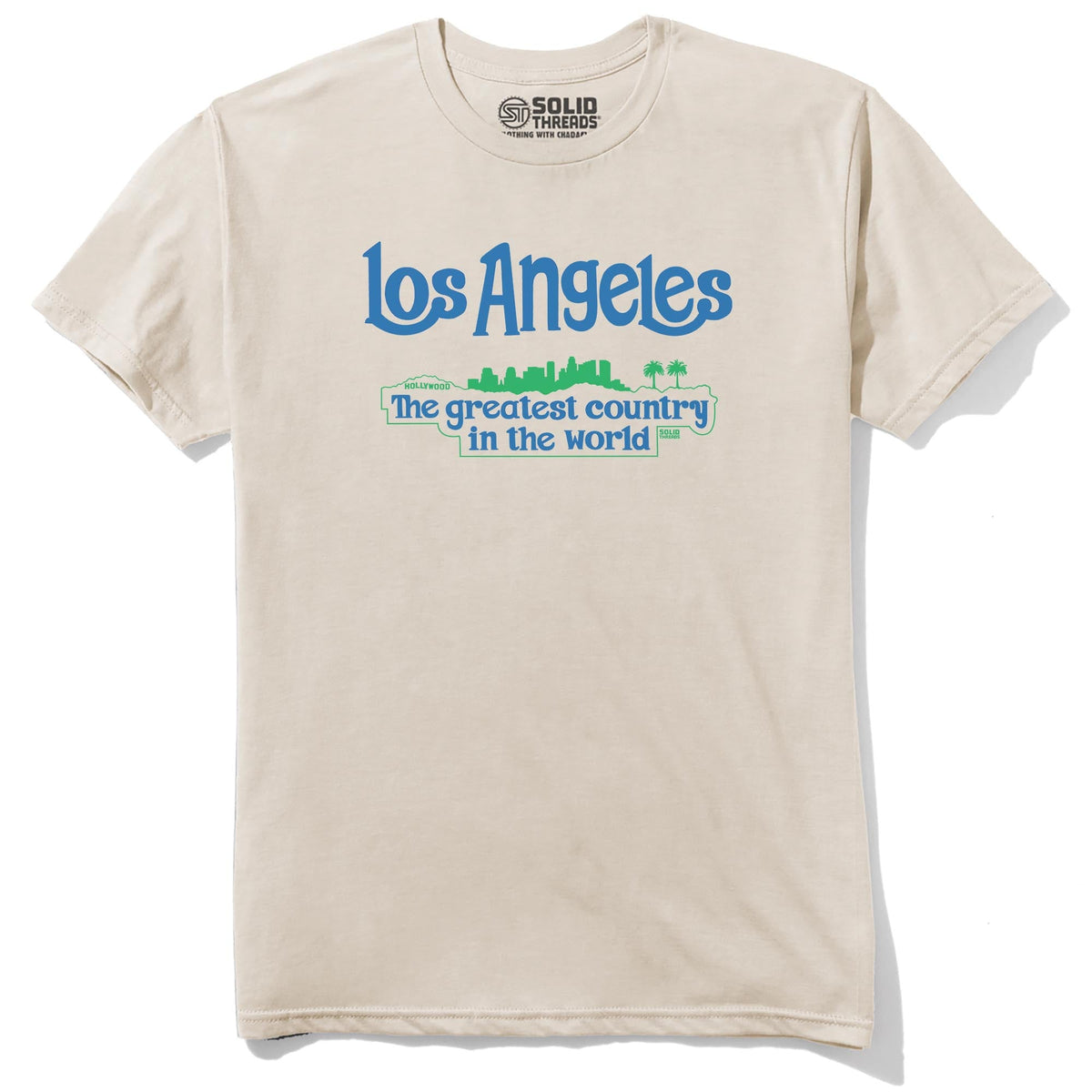 Los Angeles The Greatest Country In The World Vintage Staple T-shirt in Natural - Front View