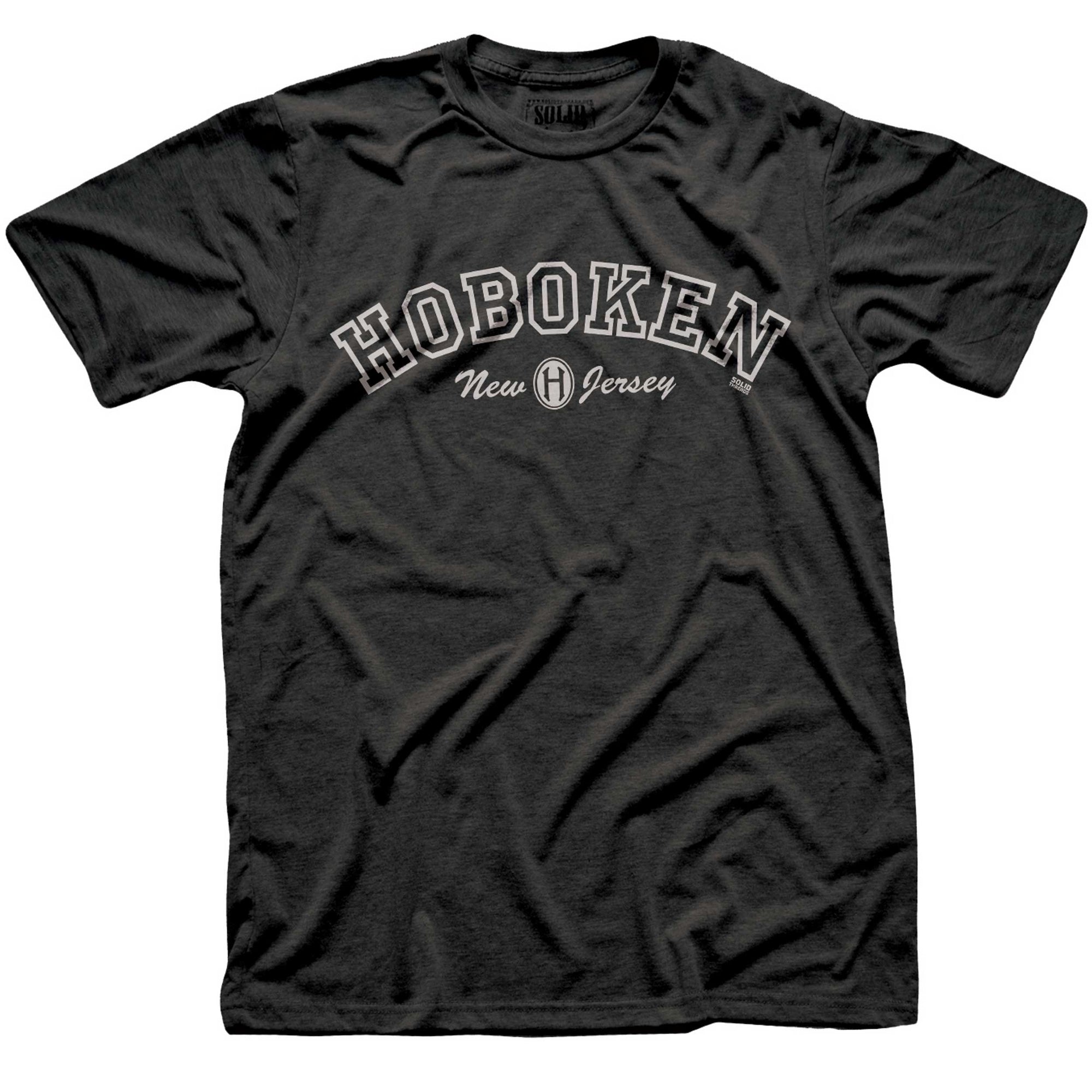 Men's Hoboken Collegiate Cool Graphic T-Shirt | Vintage New Jersey Pride Tee | Solid Threads