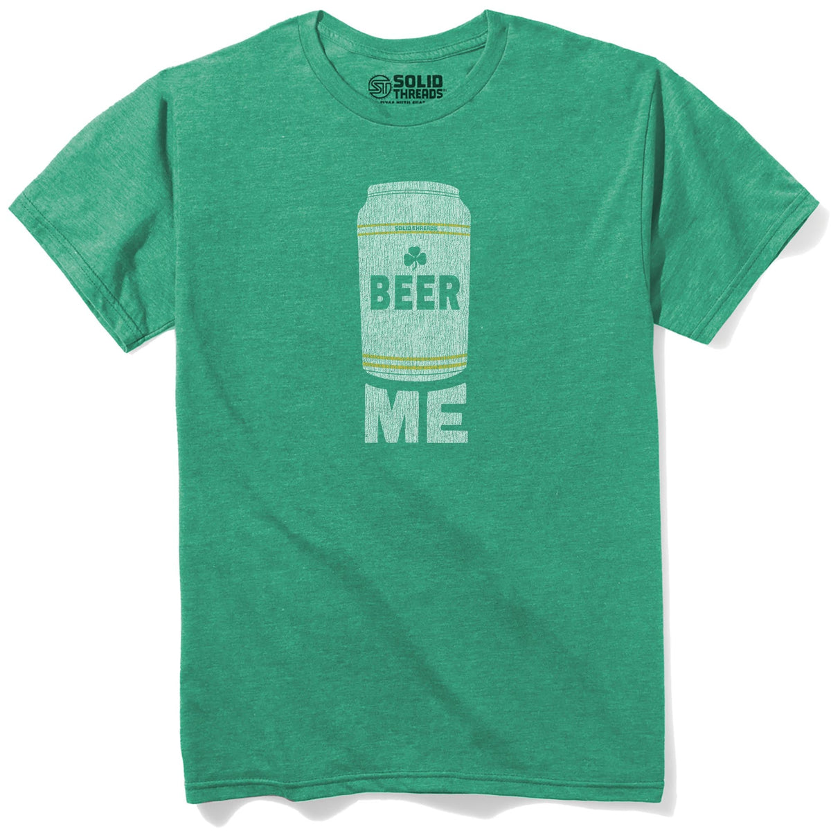Beer Me Vintage Staple T-shirt in Kelly Heather - Front View