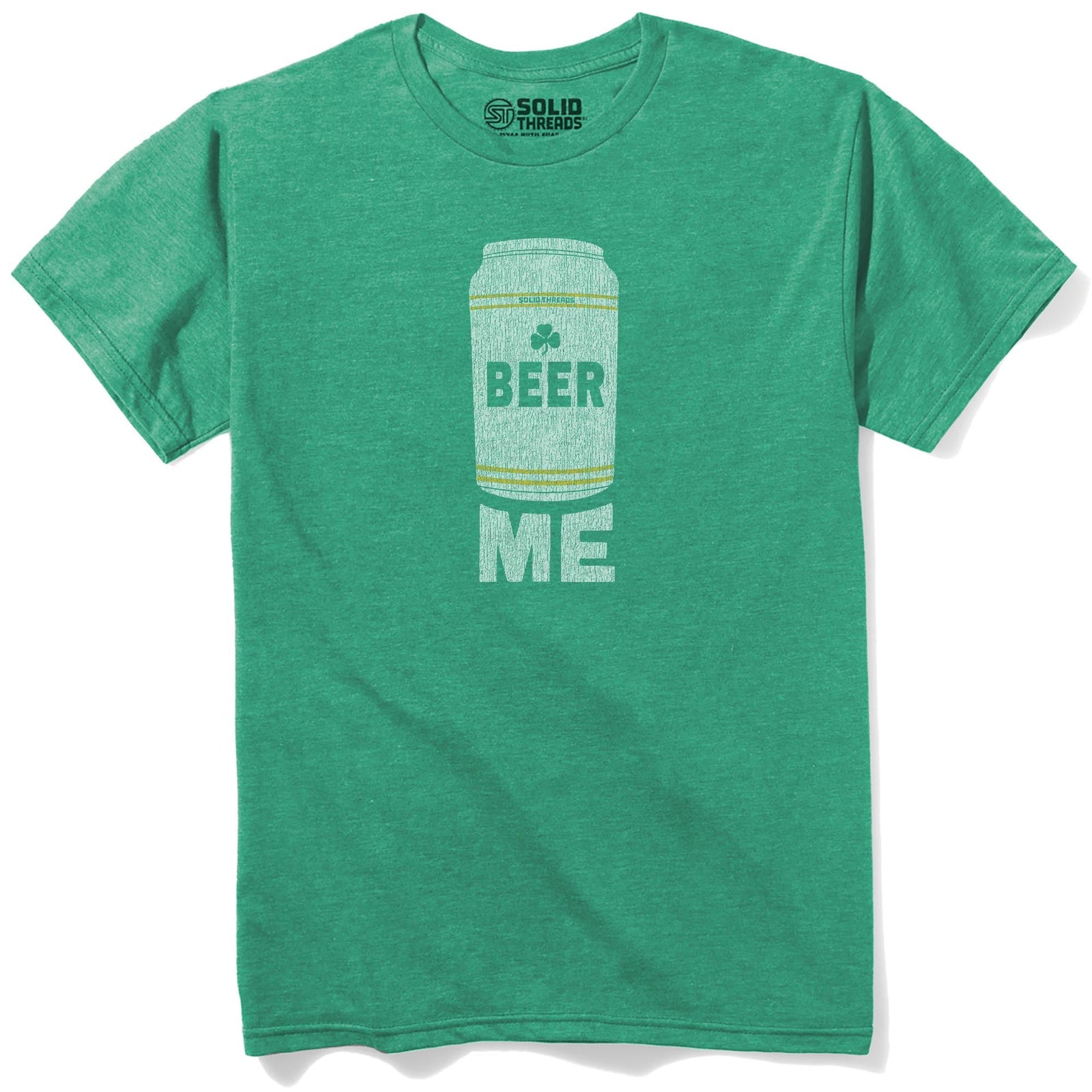 Beer Me Vintage Staple T-shirt in Kelly Heather - Front View