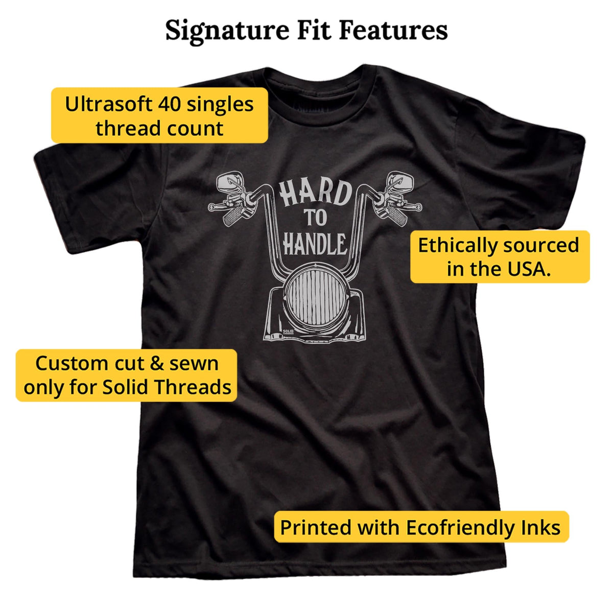 Hard To Handle Cool Signature T-shirt in Black - Fit Attributes