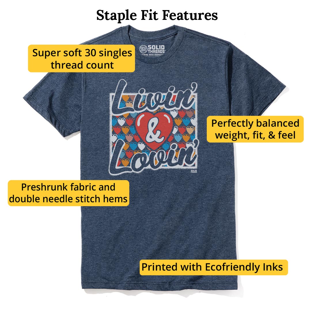 Livin & Lovin Cool Staple T-shirt in Navy Heather - Fit Attributes