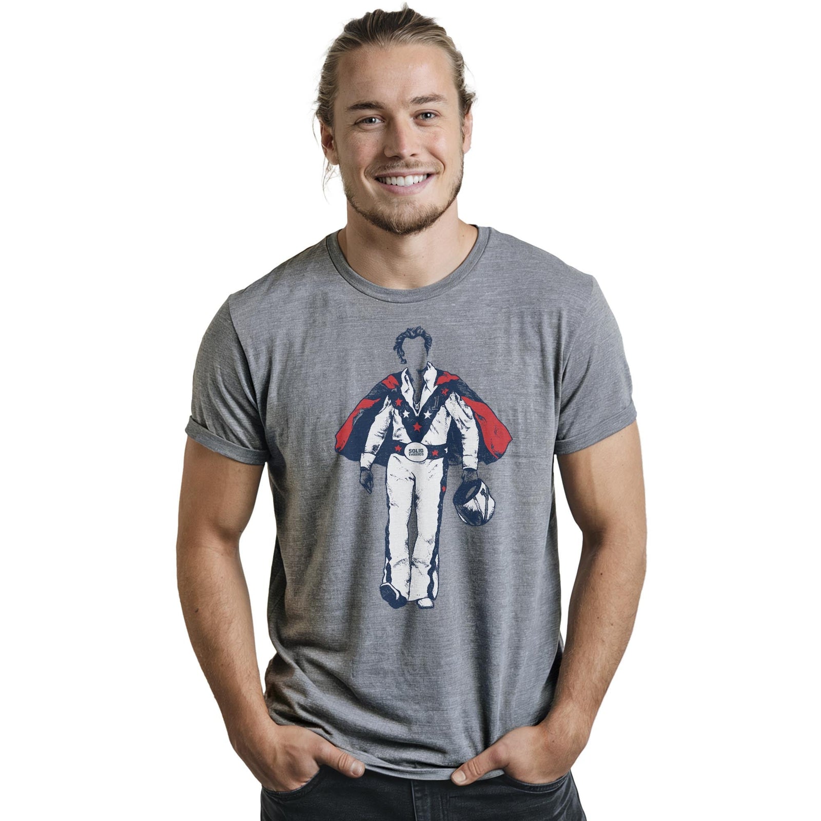 Daredevil Cool Staple T-shirt in Ash Heather On Model - Front View