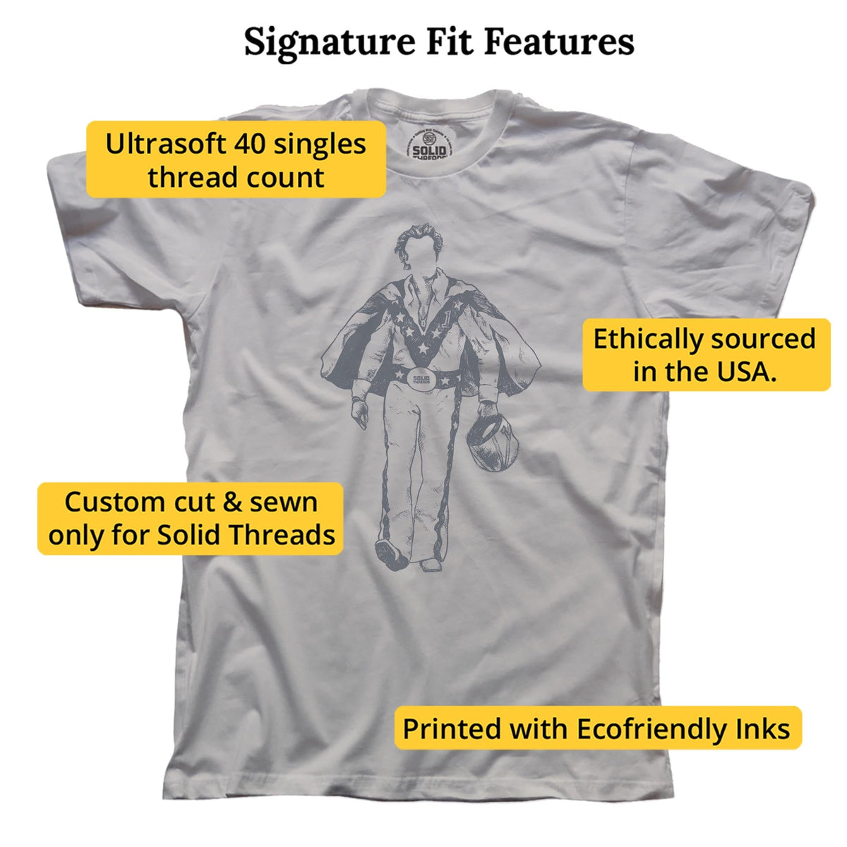 Daredevil Cool Signature T-shirt in Silver - Fit Attributes