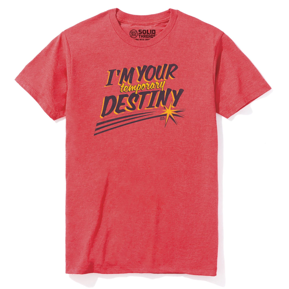 Temporary Destiny Vintage Staple T-shirt in Red Heather - Front View